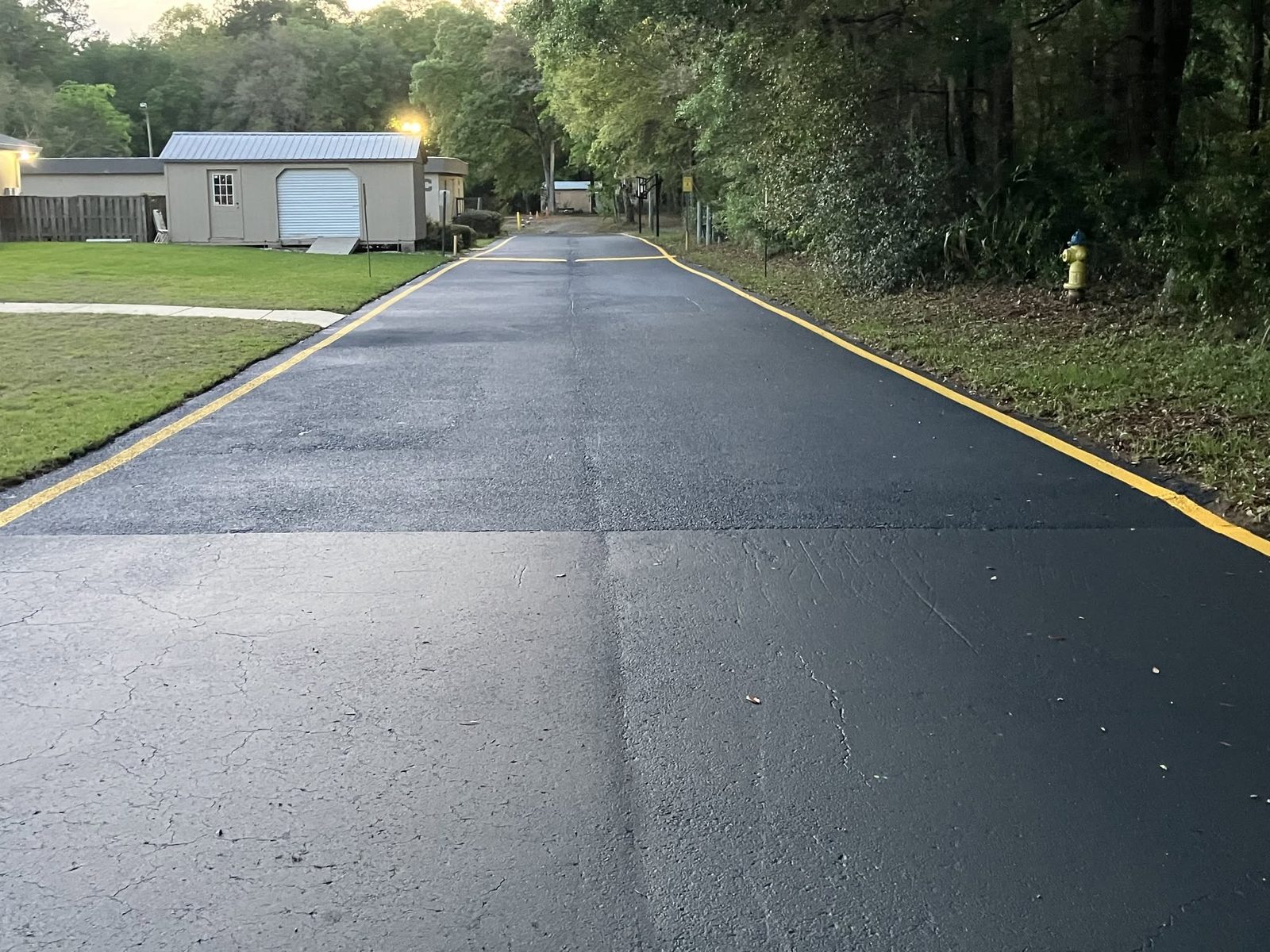 Community road, edge-lined, an Armour Asphalt project