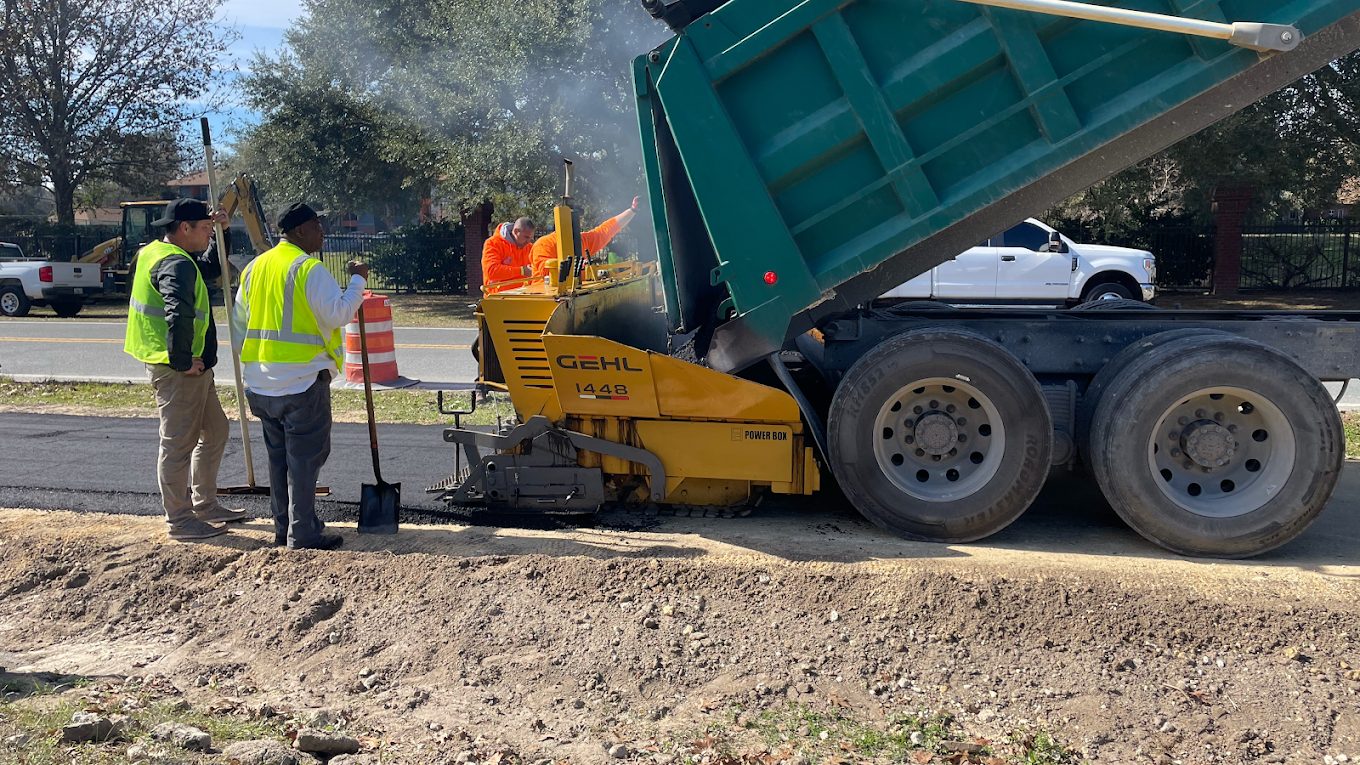 Street crew at work, an Armour Asphalt project